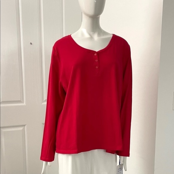 NEW!!!   Henley Long Sleeves top - Picture 1 of 4